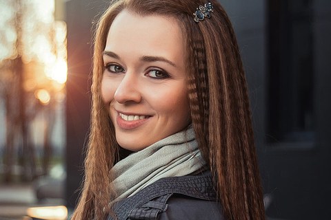 Фотосессия на улице с Мариной