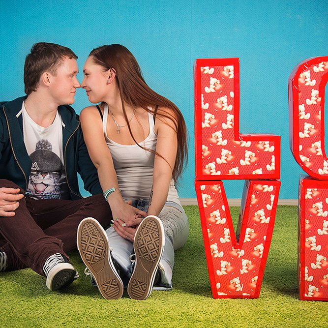 Фотосессия в студии пары, lovestory
