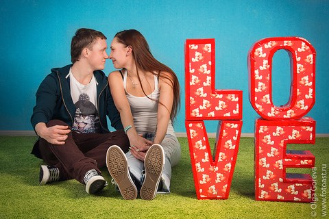 Фотосессия в студии пары, lovestory