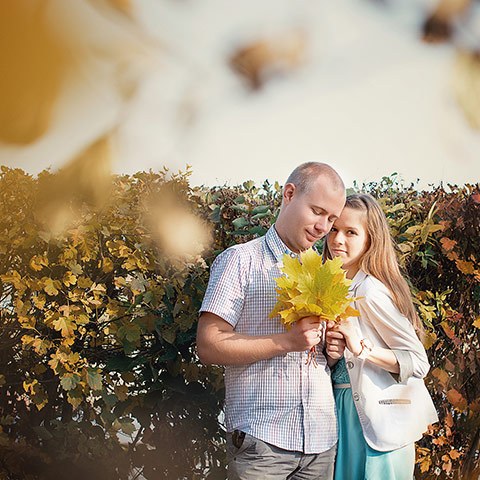 Осенняя фотосессия на улице, lovestory